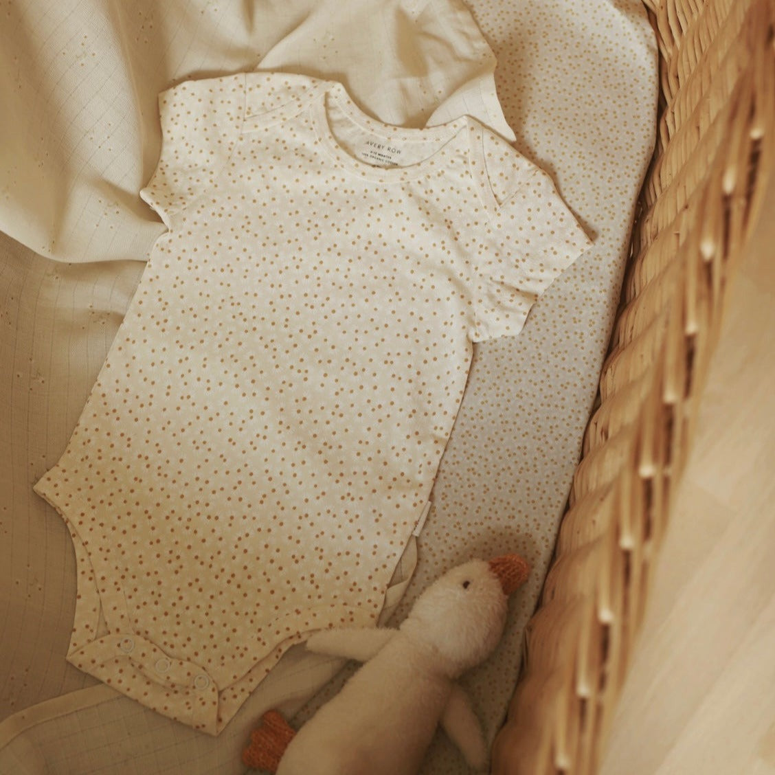 Avery Row Organic Printed Baby Bodysuit - Daisy Meadow