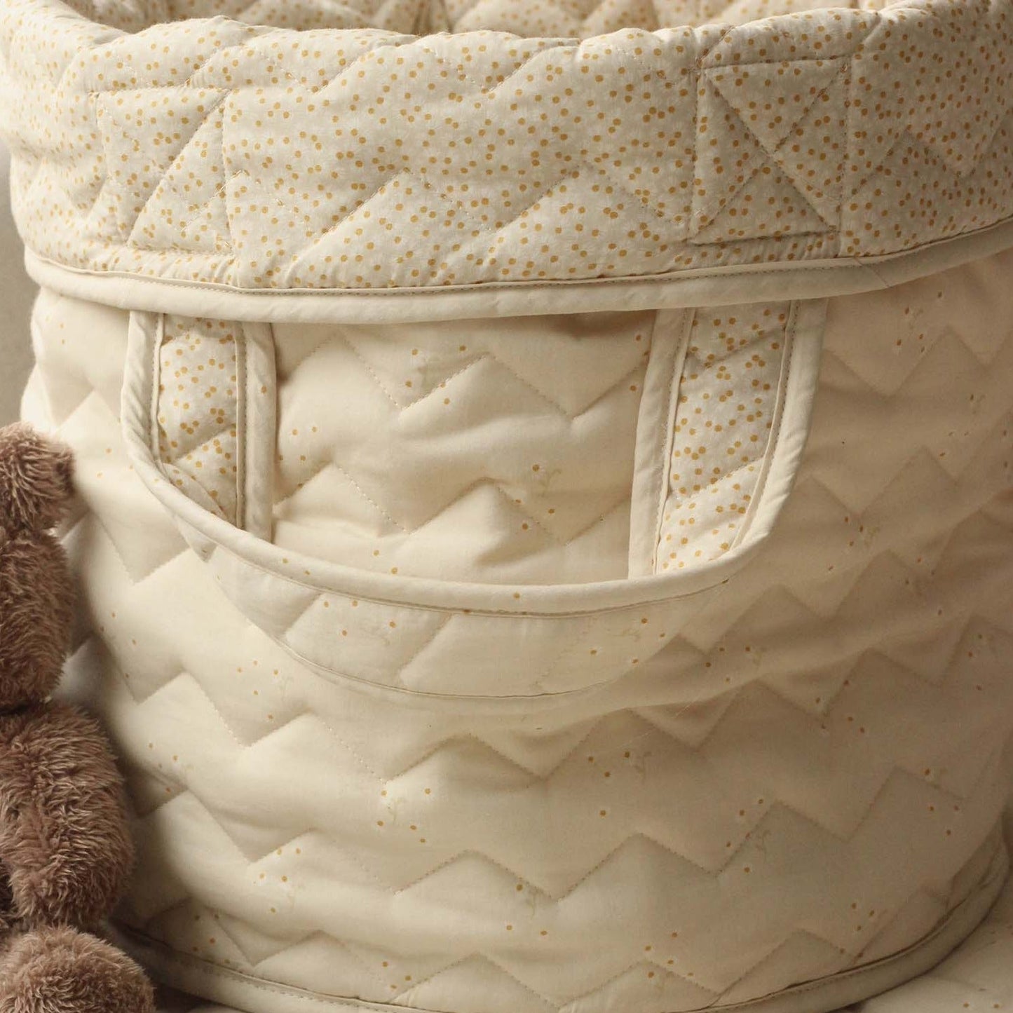 Avery Row Large Quilted Storage Basket - Wild Chamomile
