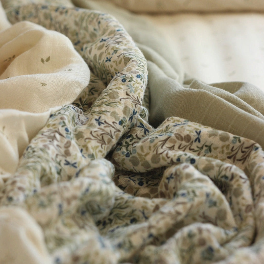 Avery Row Organic Baby Muslin Swaddle - Riverbank