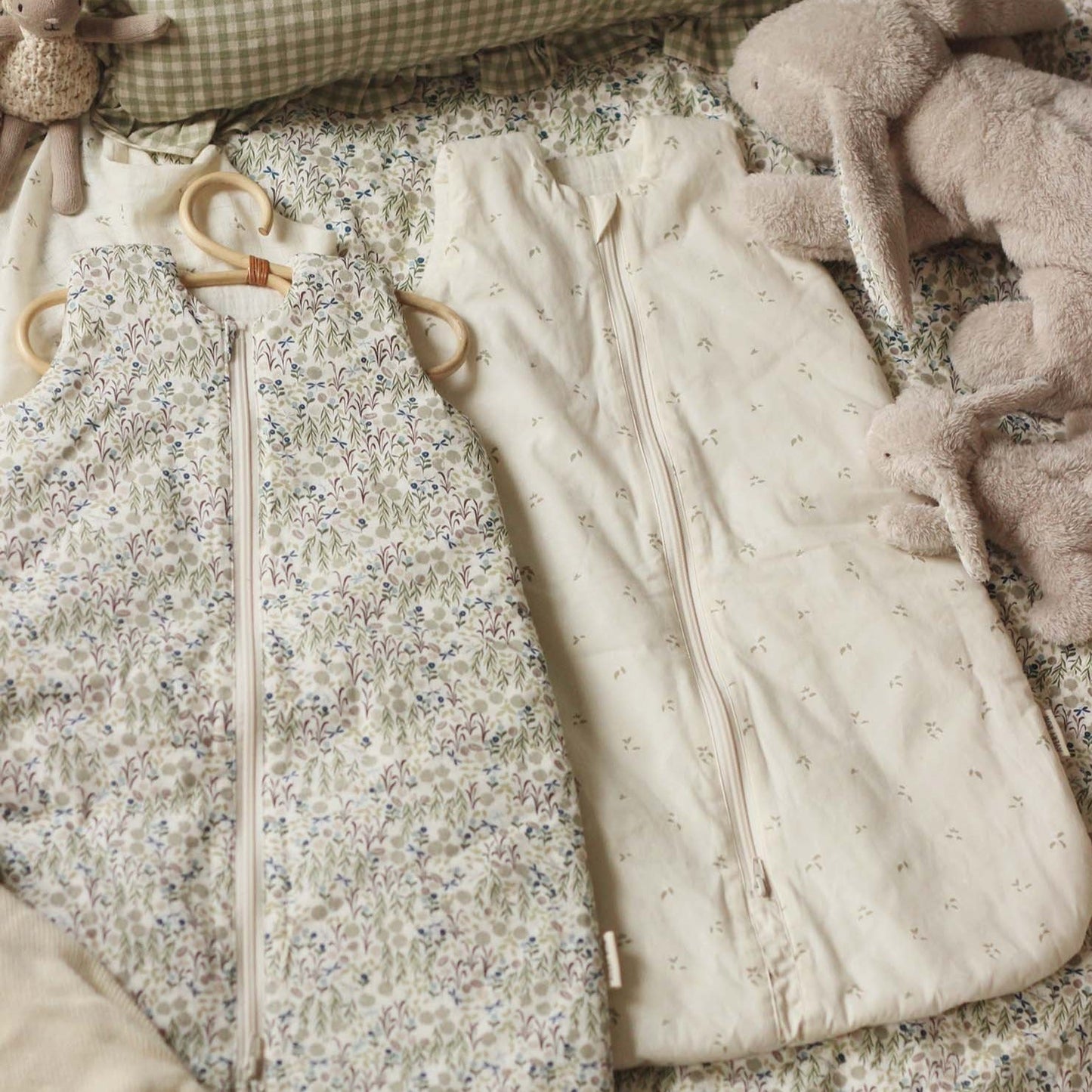 Avery Row Baby Sleeping Bag - Nettle Scatter