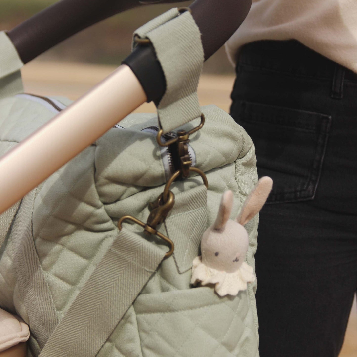 Avery Row Baby Changing Bag with Pram Clips - Sage