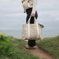 Avery Row Woven Stripe Bag - Natural