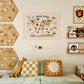 Kid of the Village World Map Wall Hanging - Beige - Large