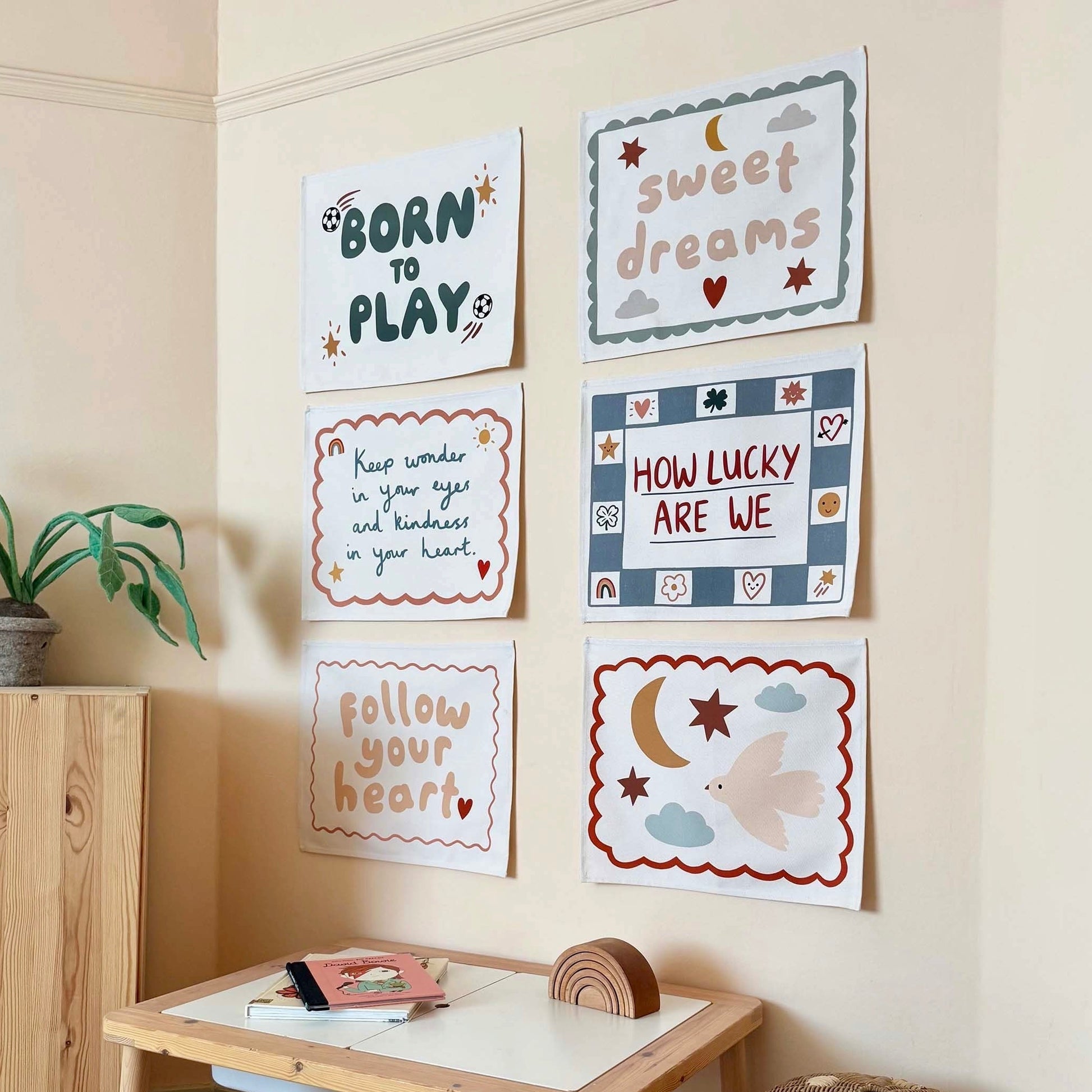 Kid of the Village Born to Play Wall Banner