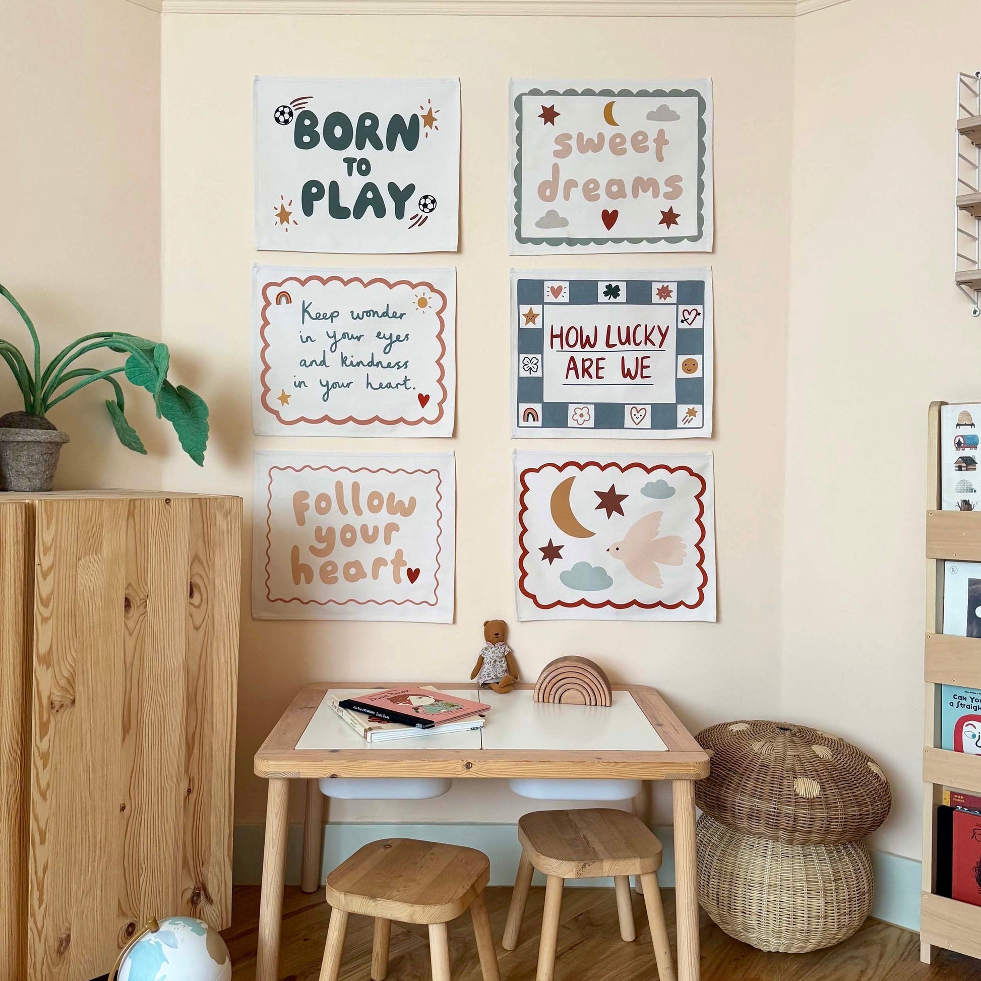 Kid of the Village How Lucky Are We Wall Banner