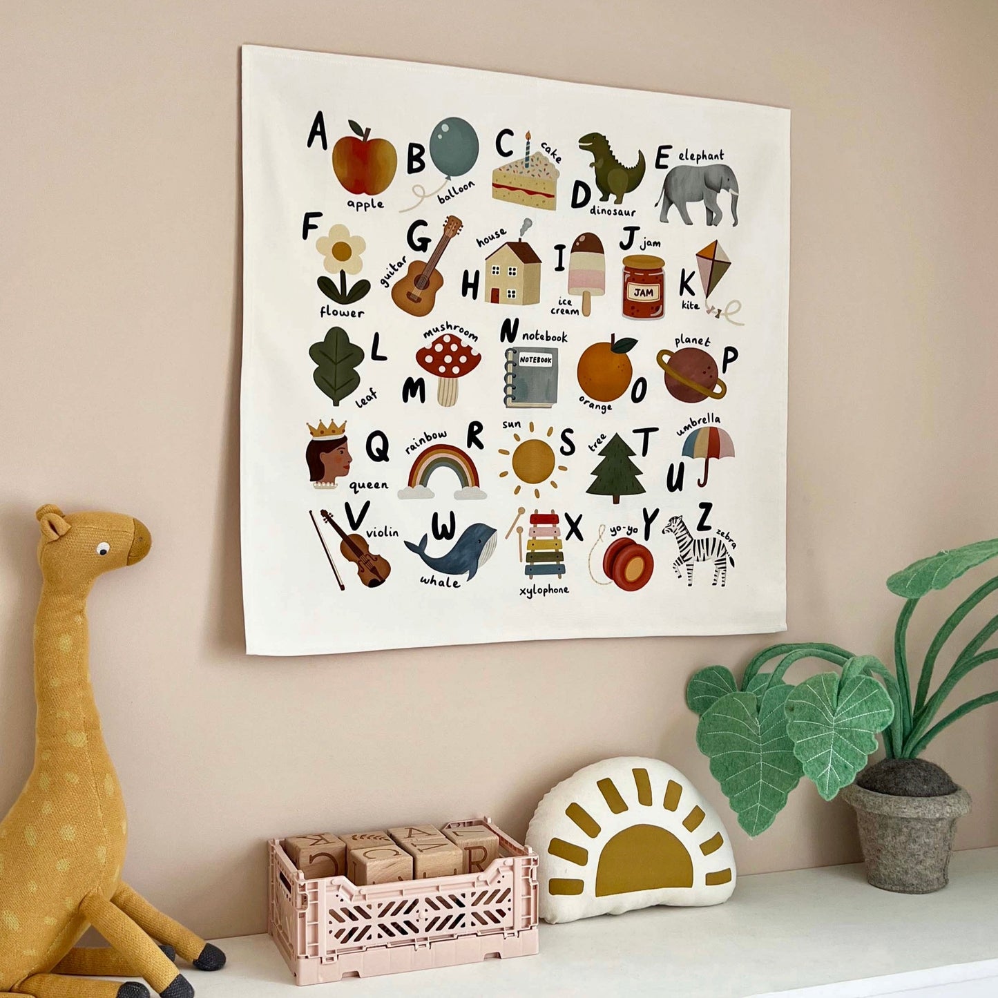 Kid of the Village Alphabet Wall Hanging