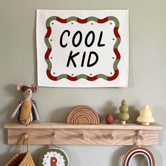 Kid of the Village Cool Kid Banner - Black