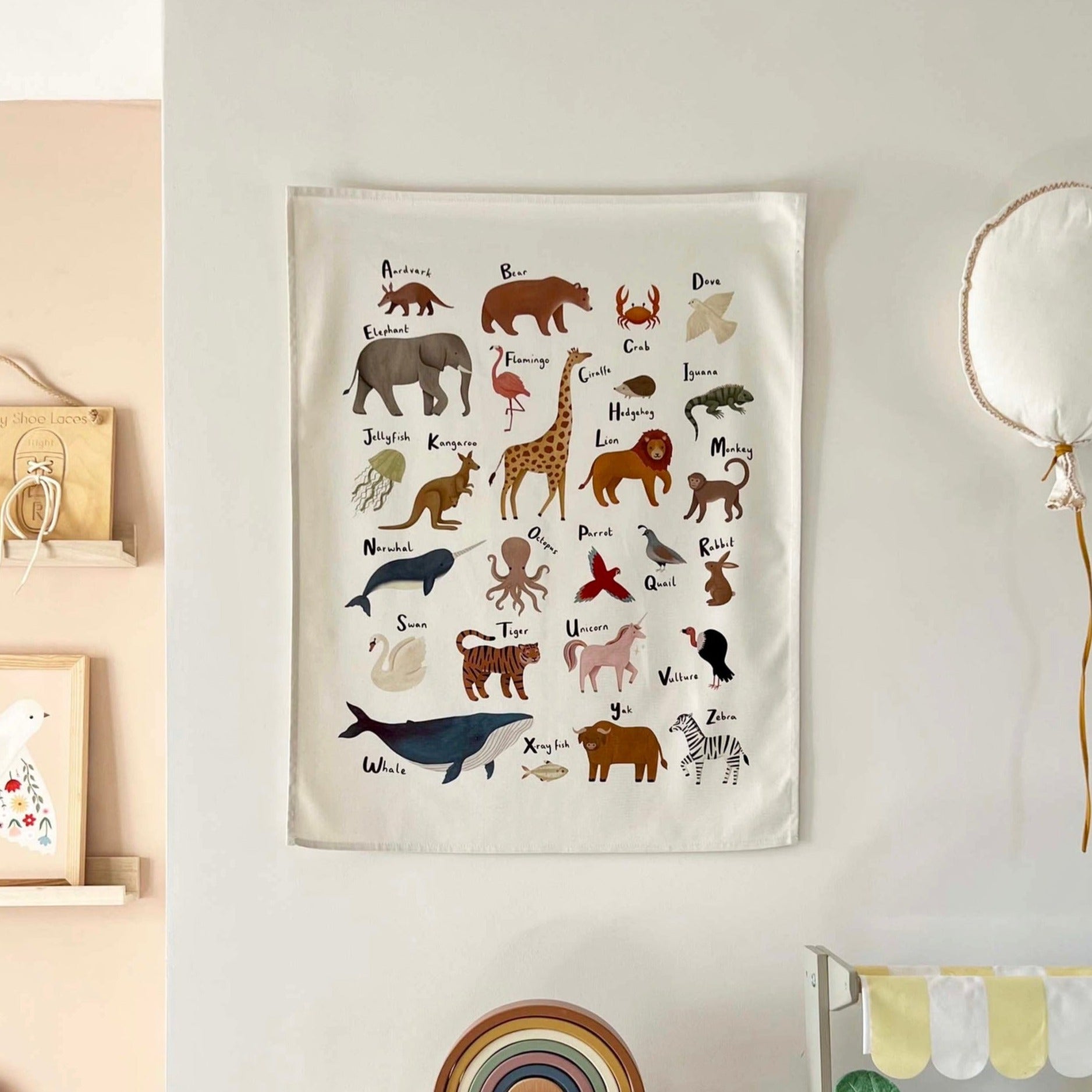 Animal Alphabet Wall Hanging by Kid of the Village