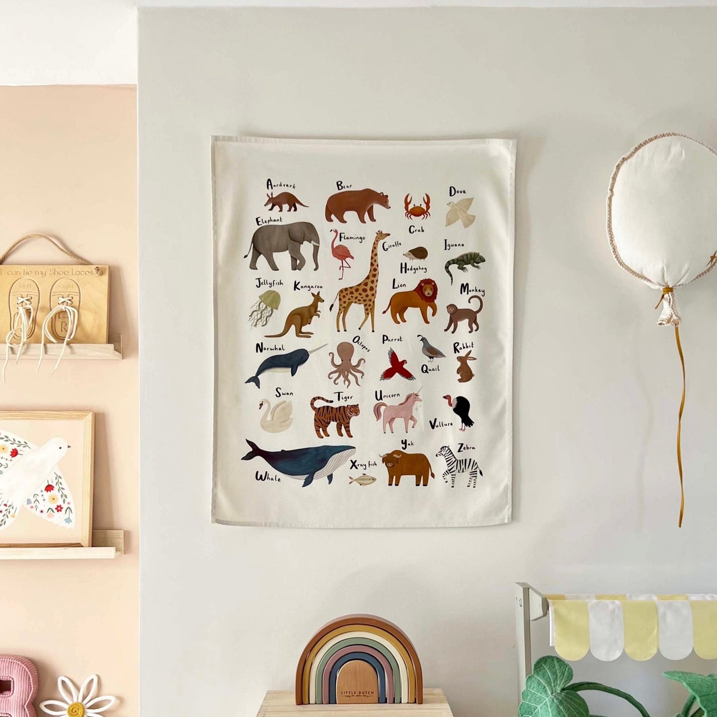 Kid of the Village Animal Alphabet Wall Hanging