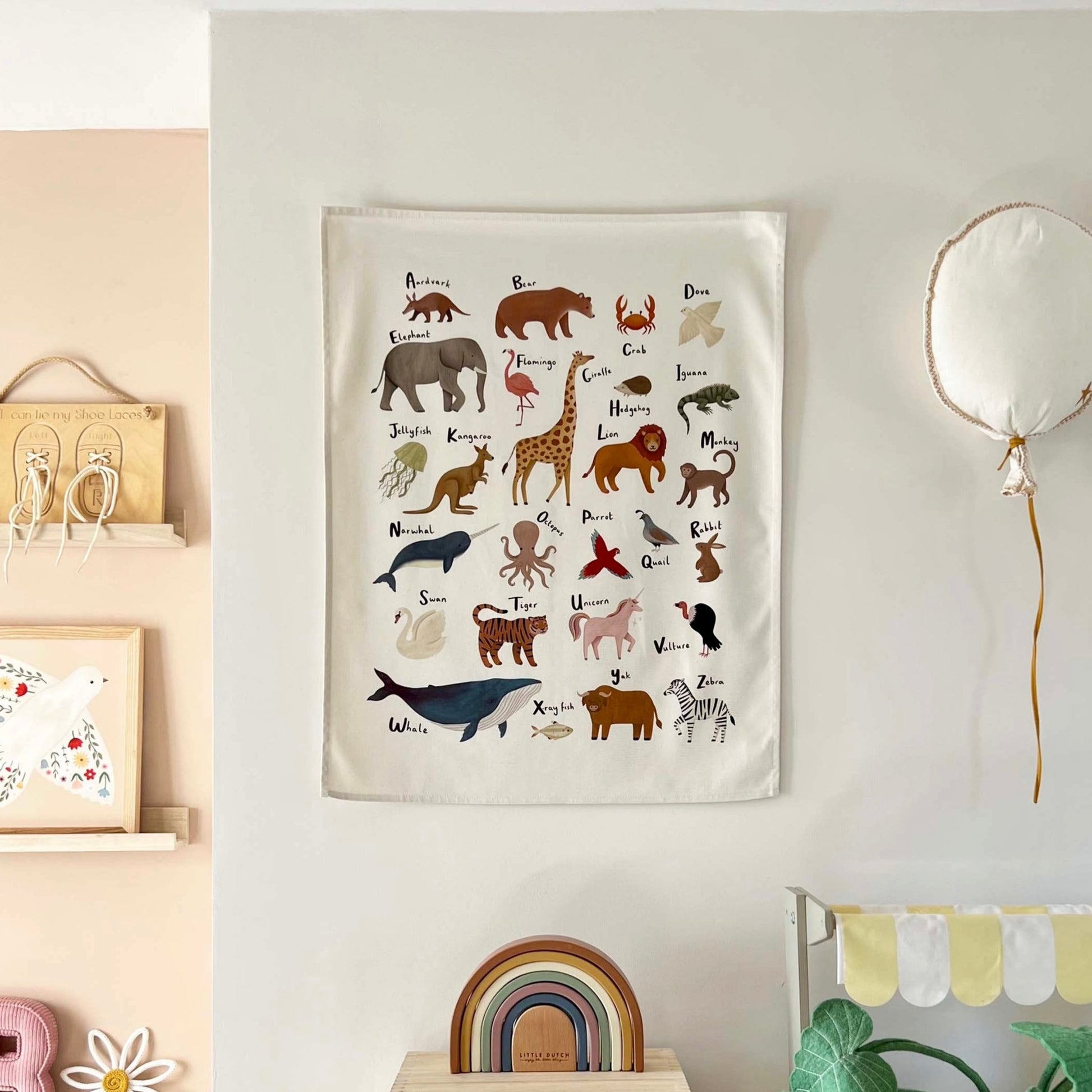 Kid of the Village Animal Alphabet Wall Hanging