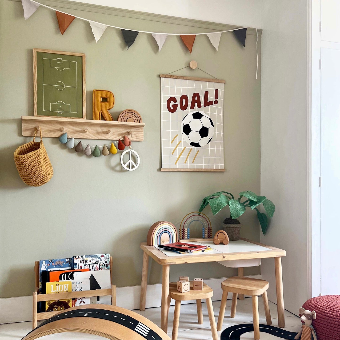 Kid of the Village Goal Art Print - Stone