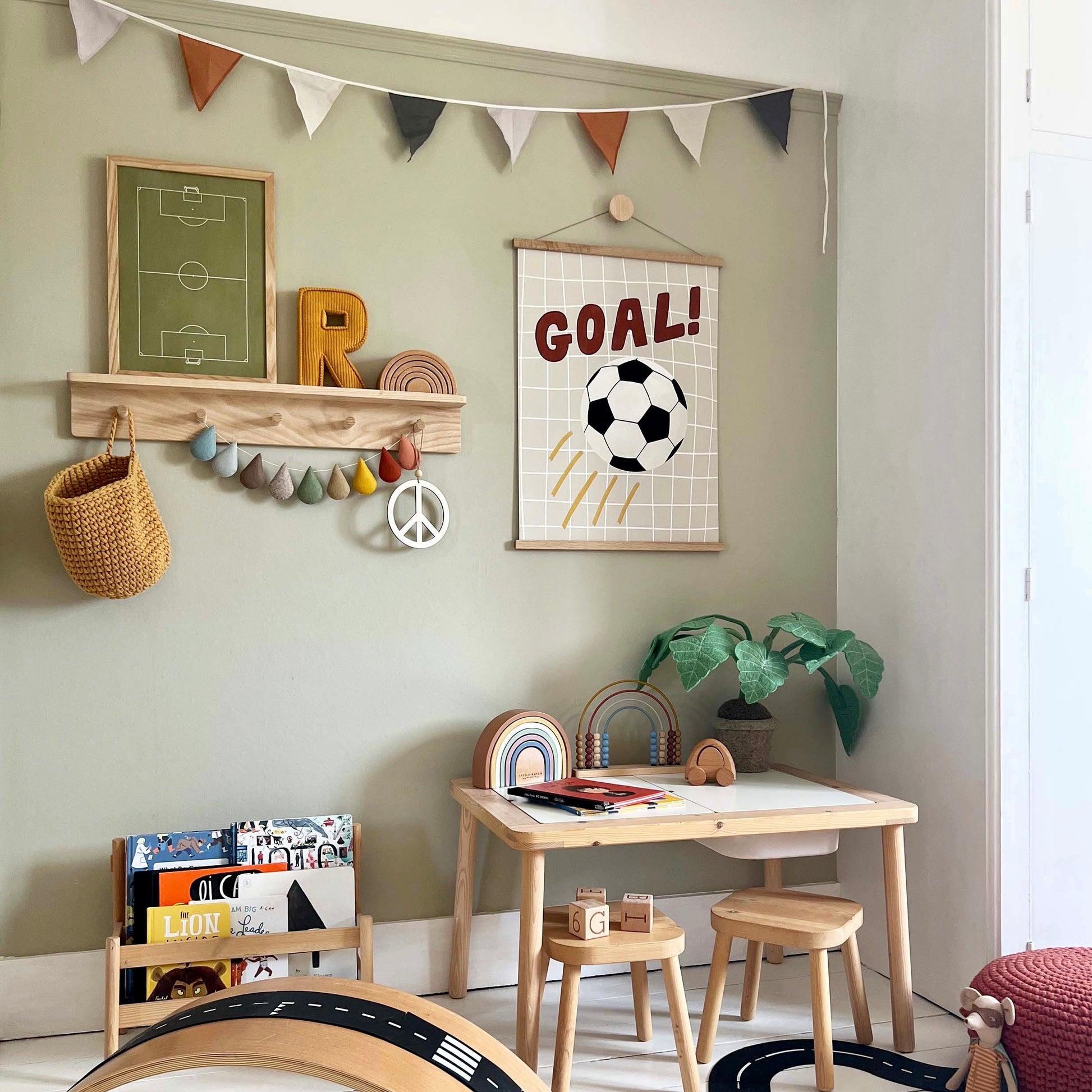 Kid of the Village Goal Art Print - Stone