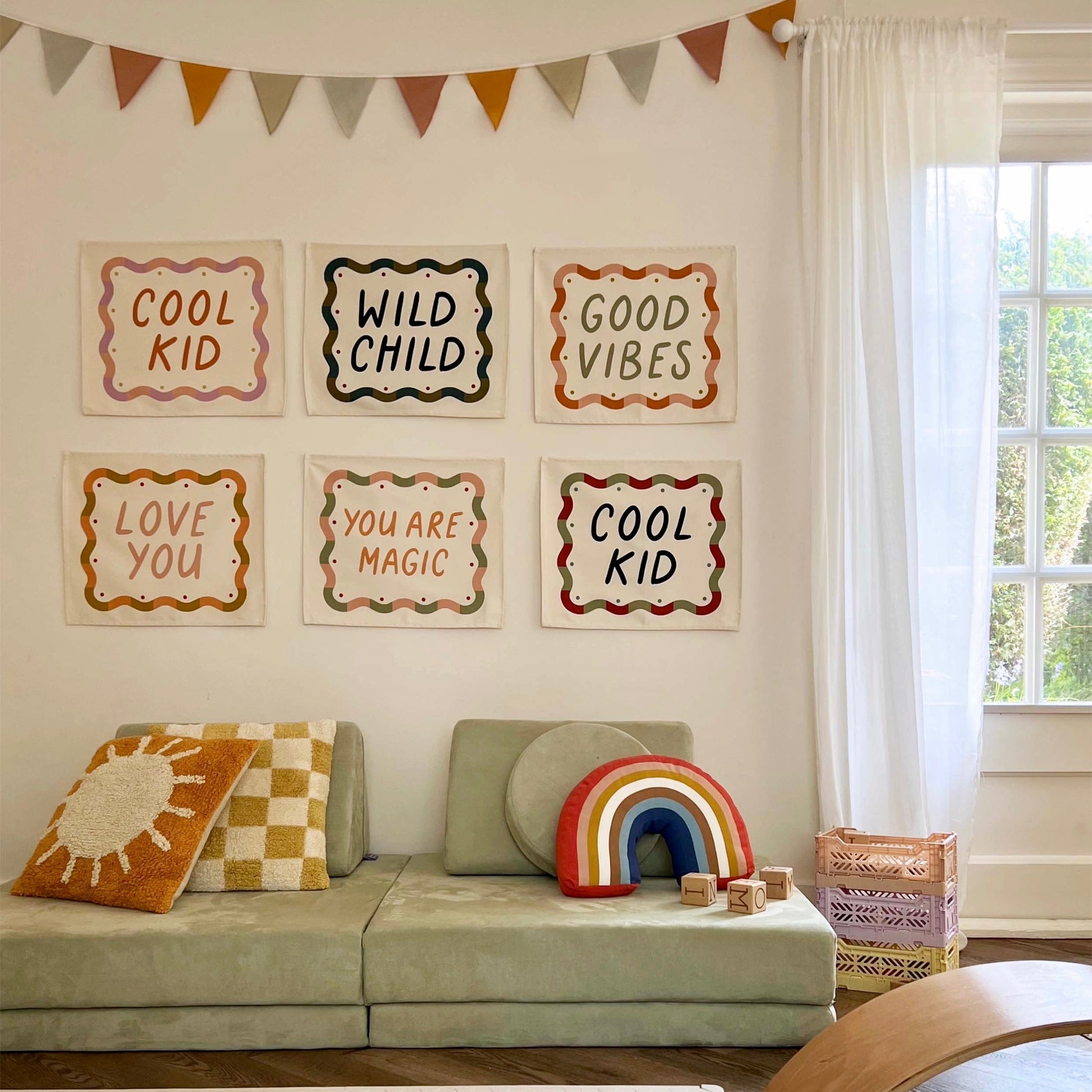 Kid of the Village Cool Kid Wall Banner - Orange