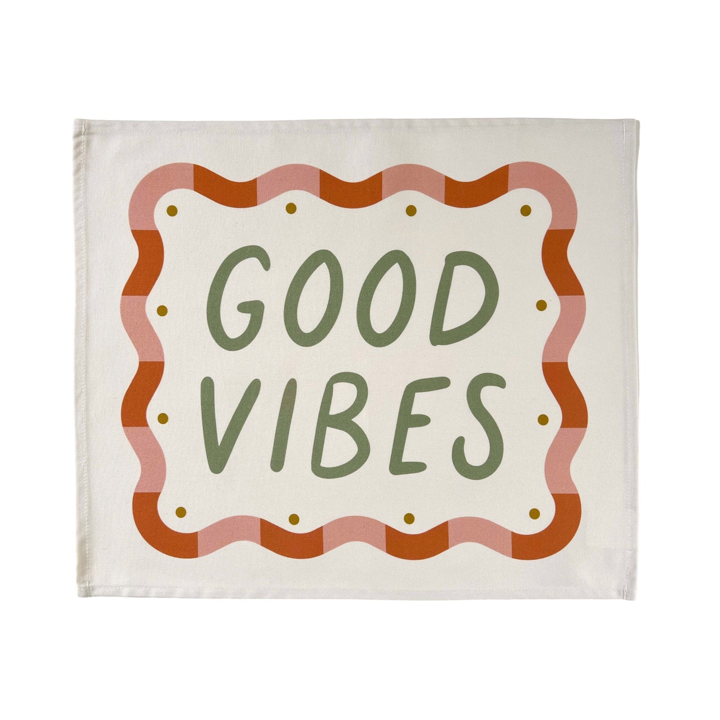 Kid of the Village Good Vibes Wall Banner - Green