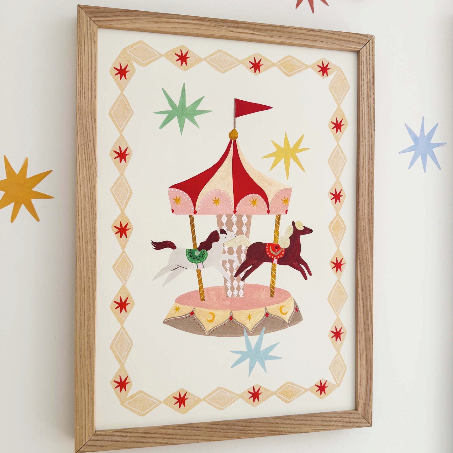 Kid of the Village The Magic Carousel Art Print