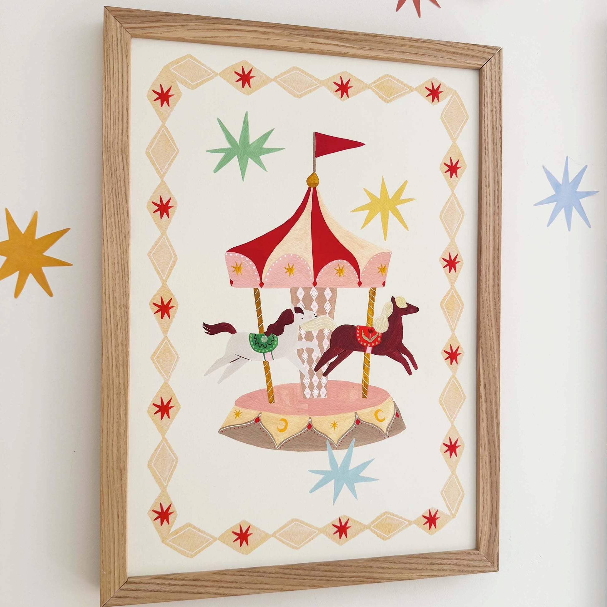 Kid of the Village The Magic Carousel Art Print