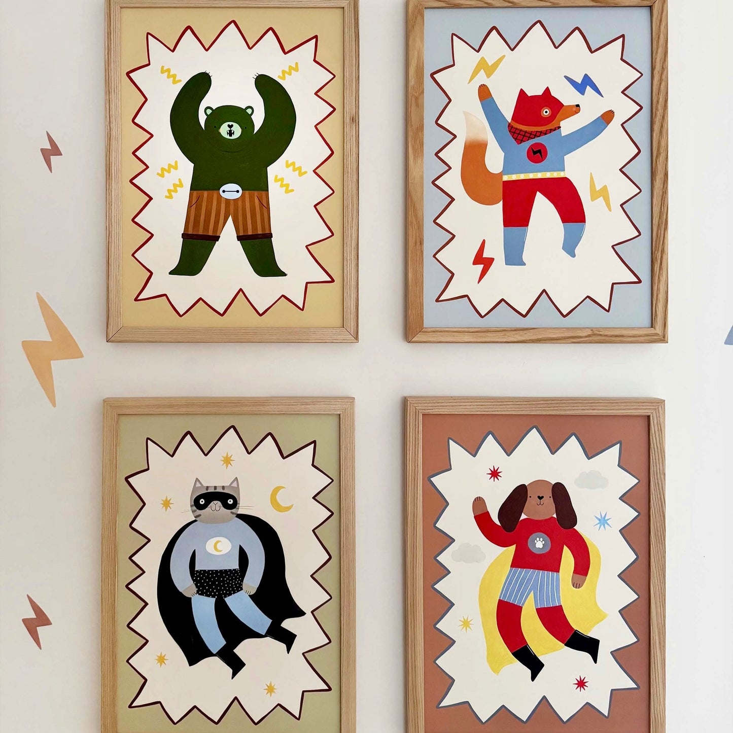 Kid of the Village Night Paw Superhero Art Print