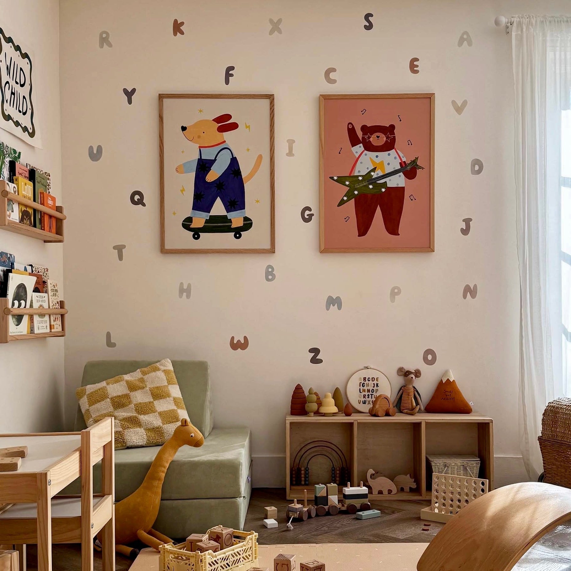 Kid of the Village Rock 'n' Roll Bear Art Print