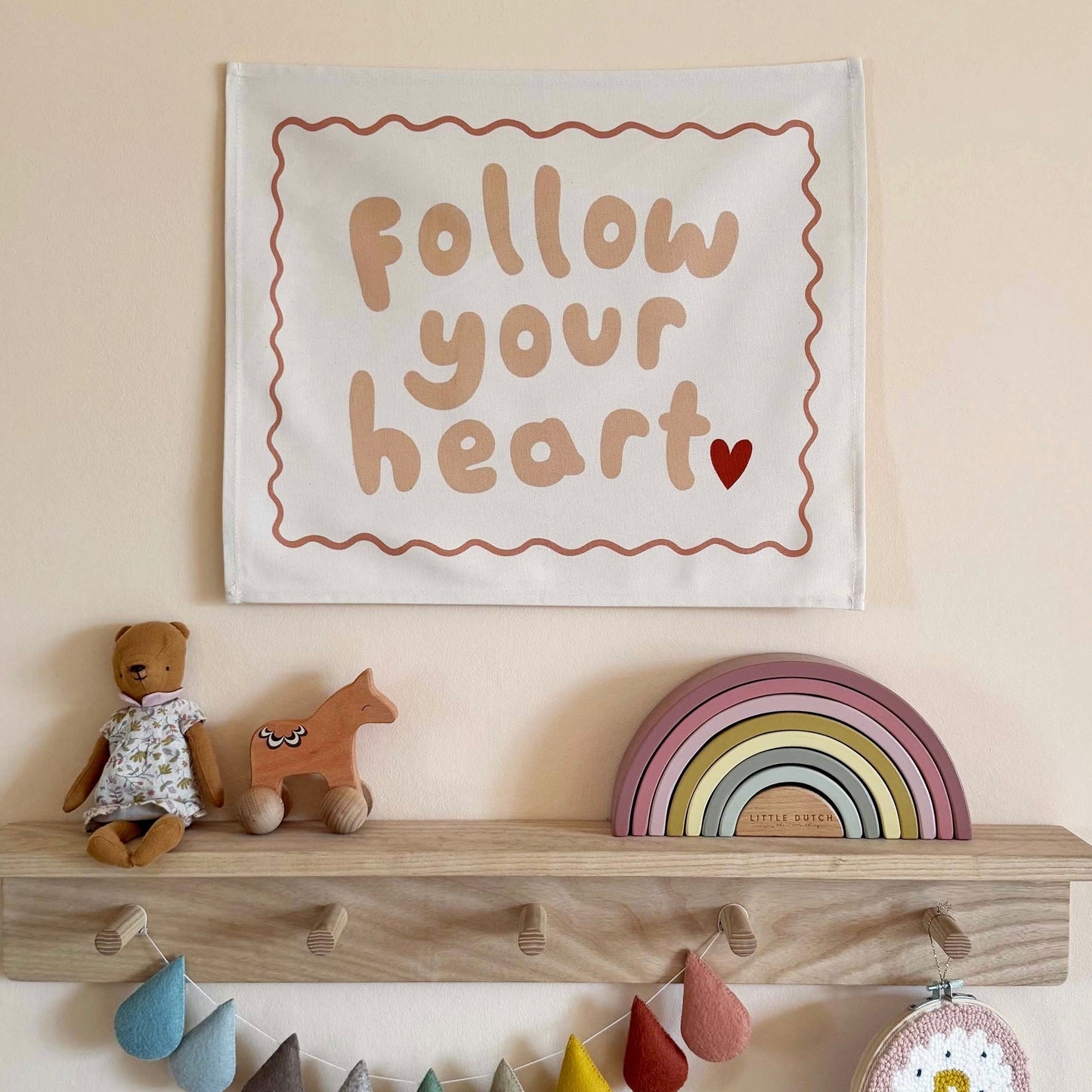 Kid of the Village Follow Your Heart Wall Banner