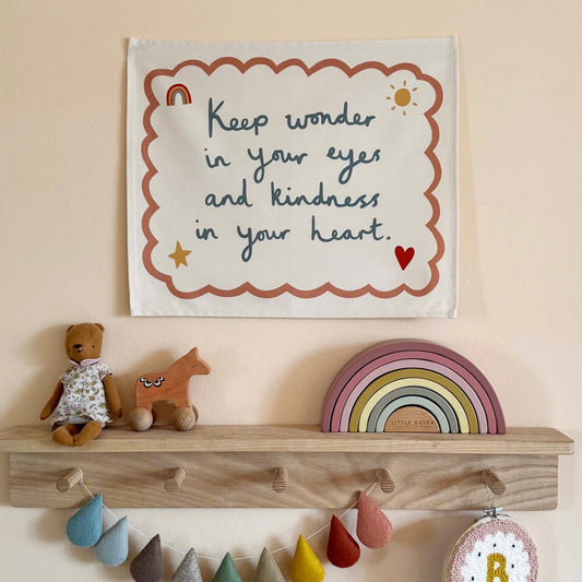 Kid of the Village Keep Wonder in Your Eyes Wall Banner