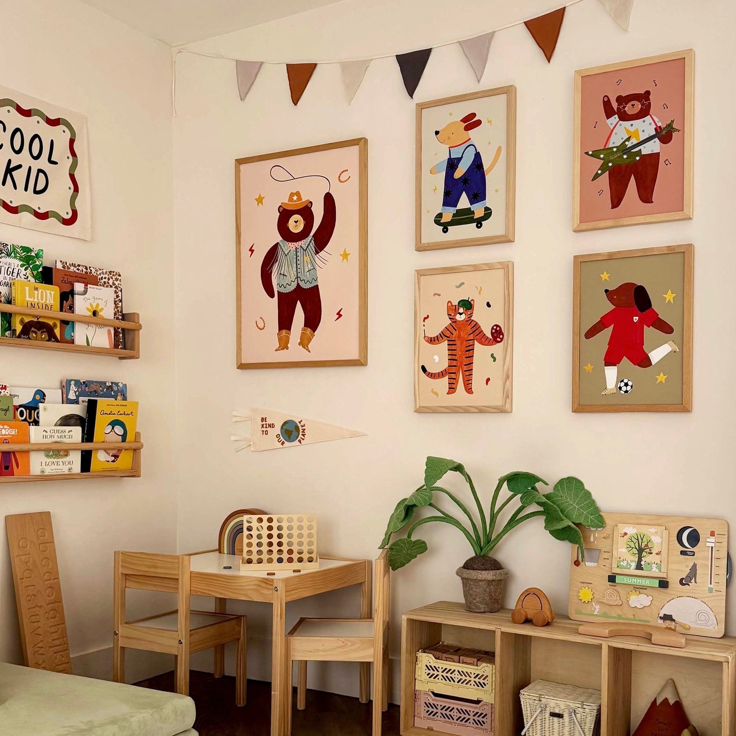 Kid of the Village Cowboy Bear Art Print