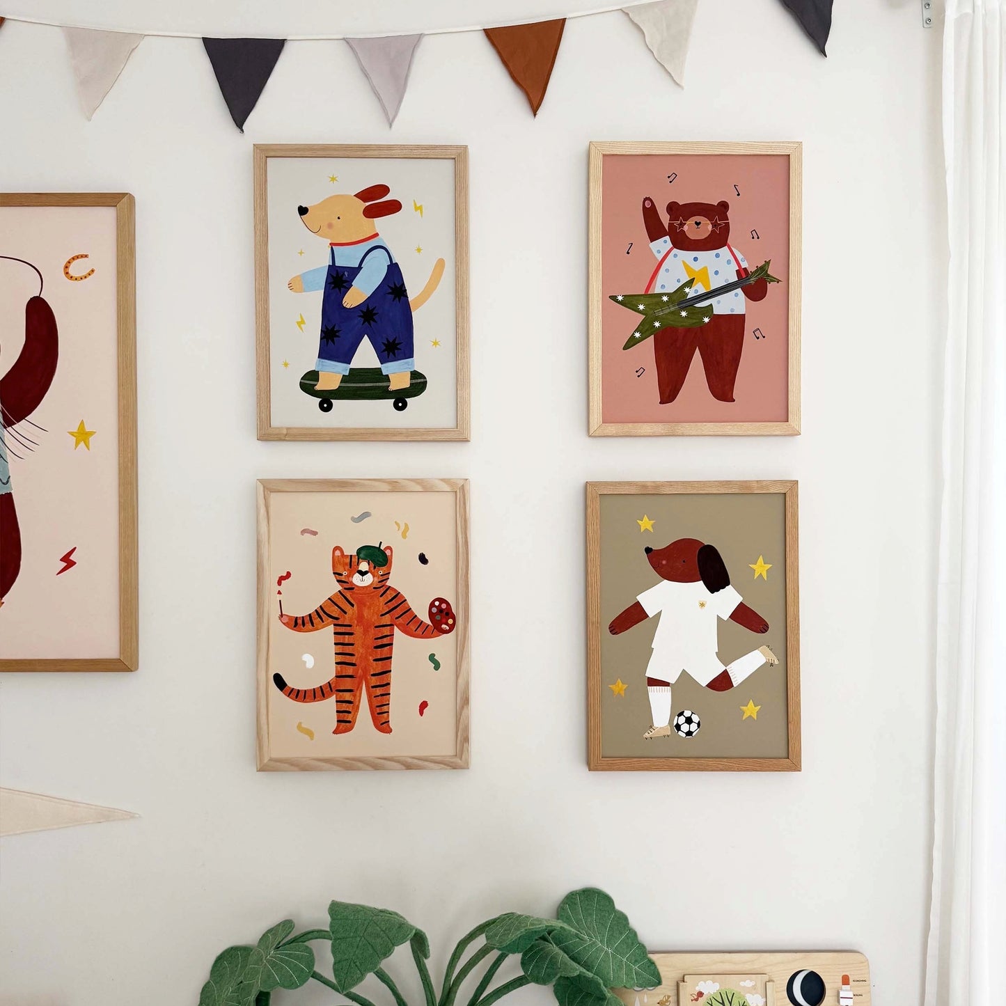 Kid of the Village Footie Pup Art Print - White