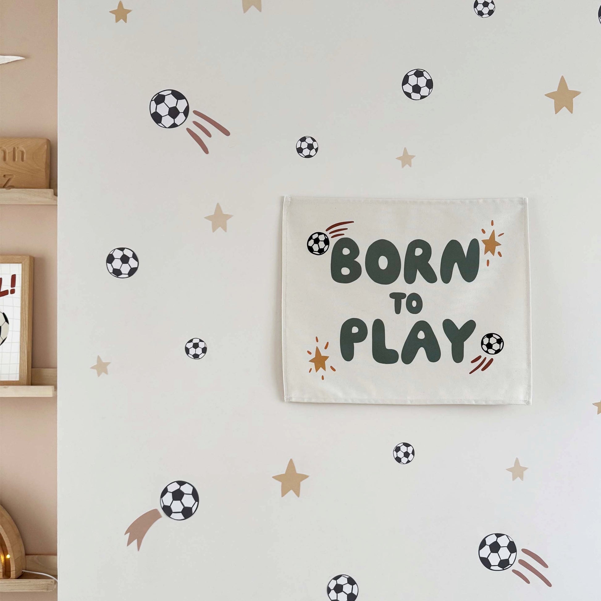Kid of the Village Born to Play Wall Banner