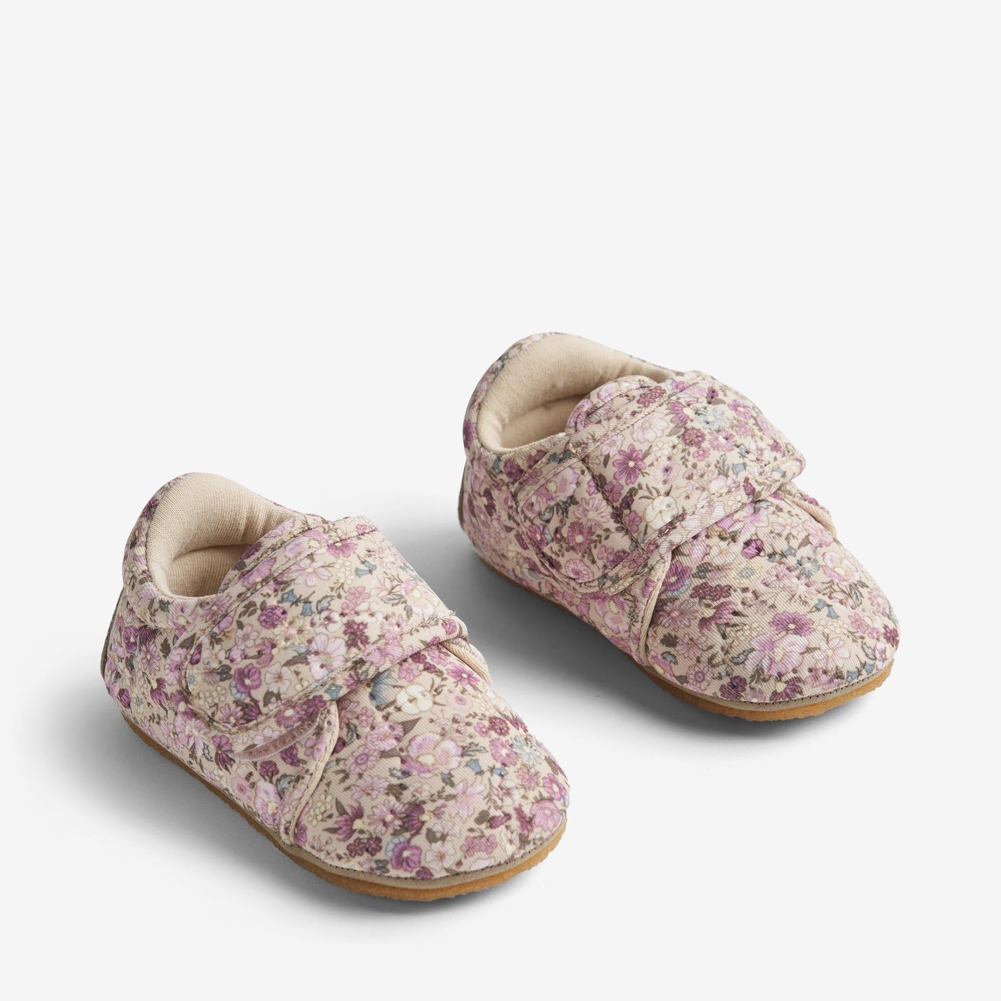 Wheat 'Sasha' Thermo Indoor Baby Shoe - Clam Multi Flowers