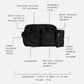 Finnsøn IRIS Eco Double Pocket Changing Bag with Changing Mat - Black