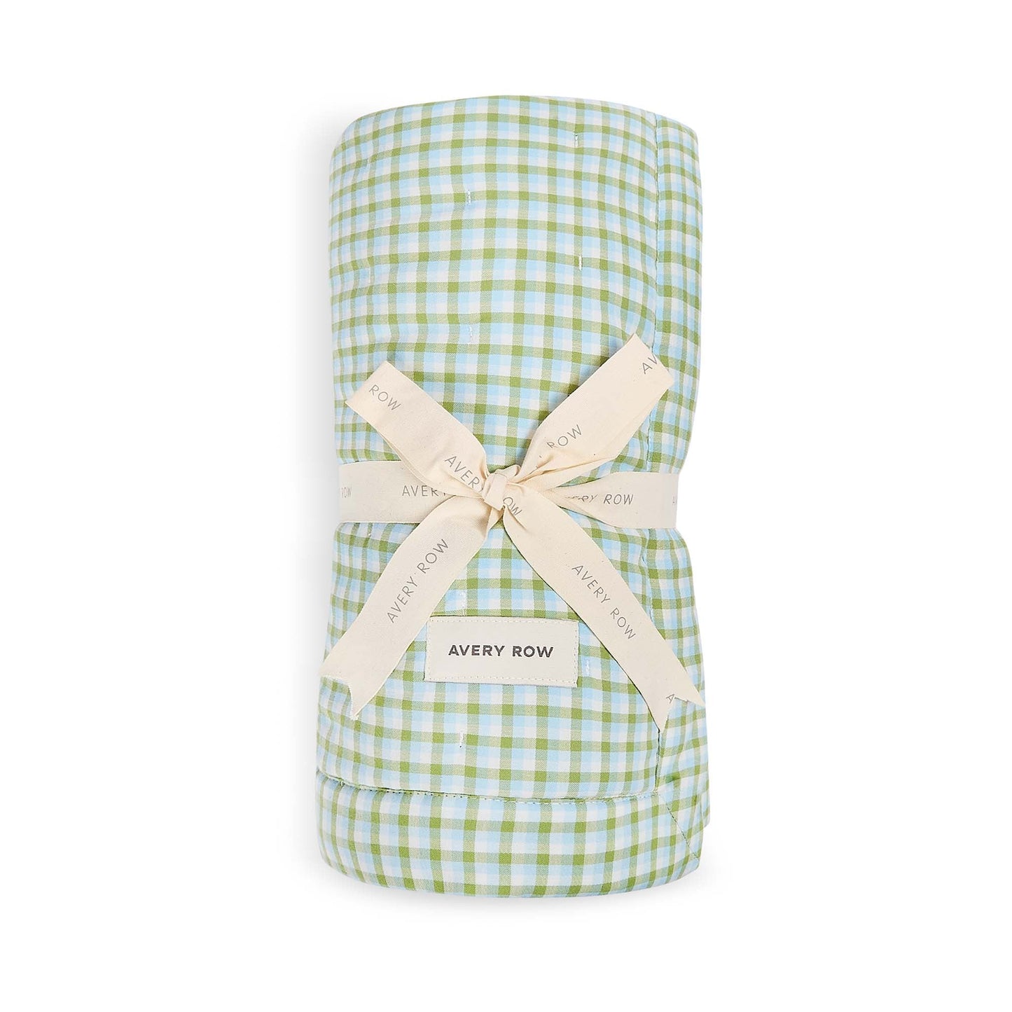 Avery Row Quilted Cotbed Bedspread  - Greenhouse Gingham