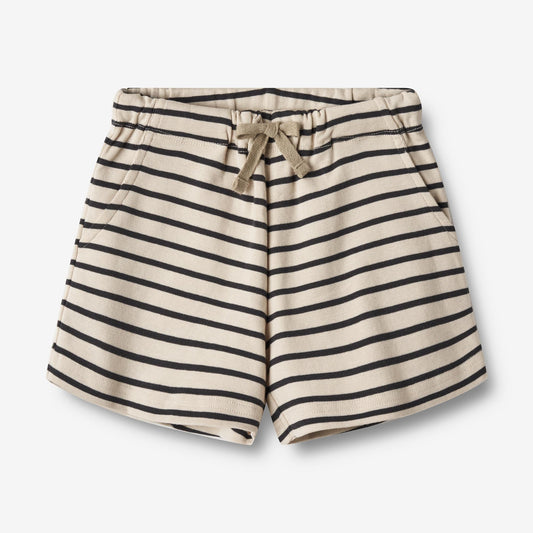 Wheat 'Kalle' Children's Jersey Shorts - Navy Stripe