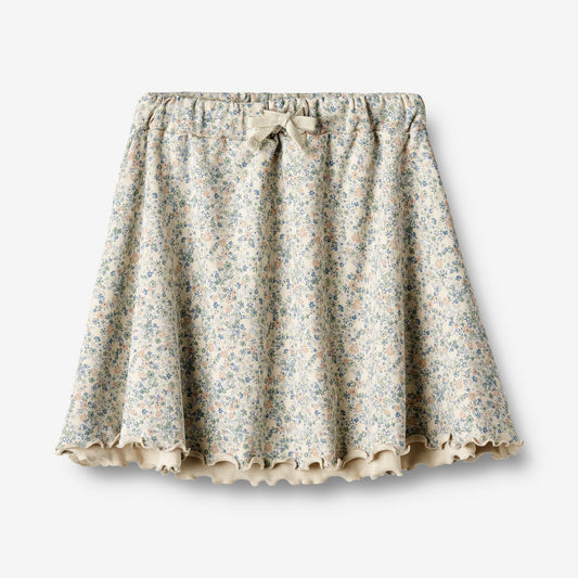 Wheat 'Rosie' Children's Jersey Skirt - Sandshell Mini Flowers