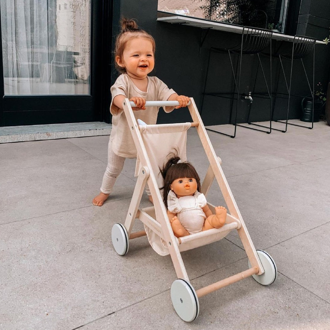 Kid's Concept Wooden Doll Stroller