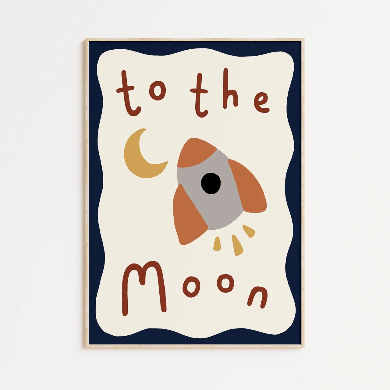 To The Moon A4 Art Print By Kitty Makes