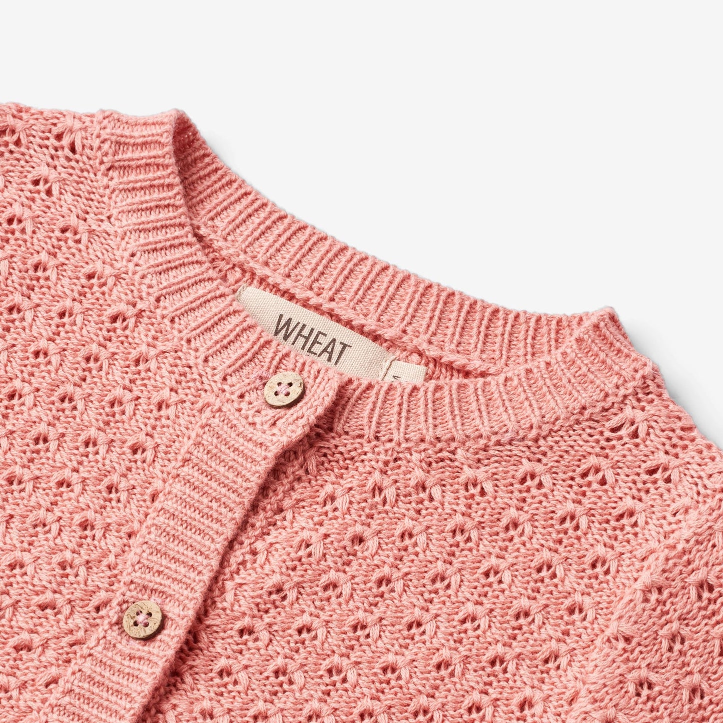 Wheat 'Magnella' Baby Knit Cardigan - Rosette