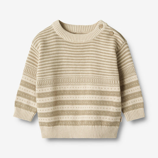 Wheat 'Janus' Baby Knit Pullover - Grey Sand