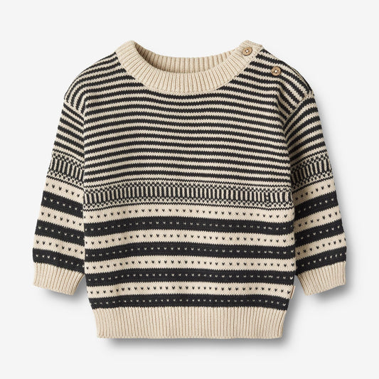 Wheat 'Janus' Baby Knit Pullover - Navy