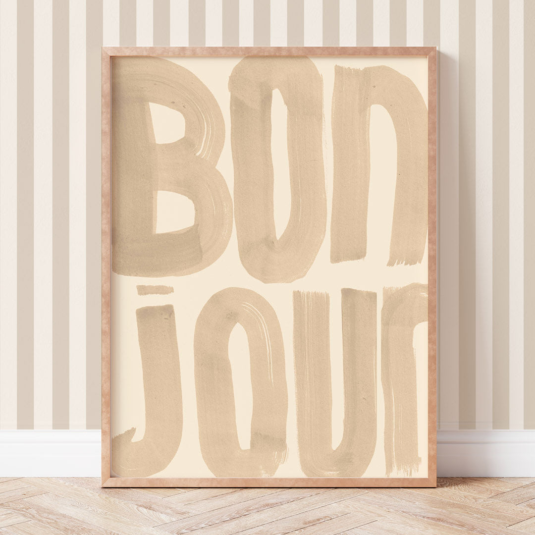 Lion & The Pear 'Bonjour' Art Print