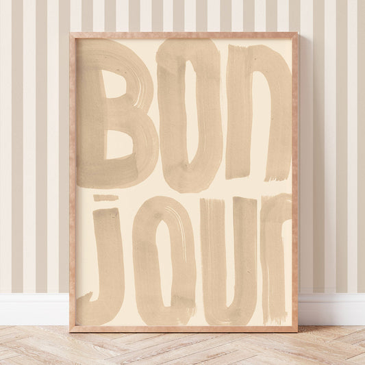 Lion & The Pear 'Bonjour' Art Print