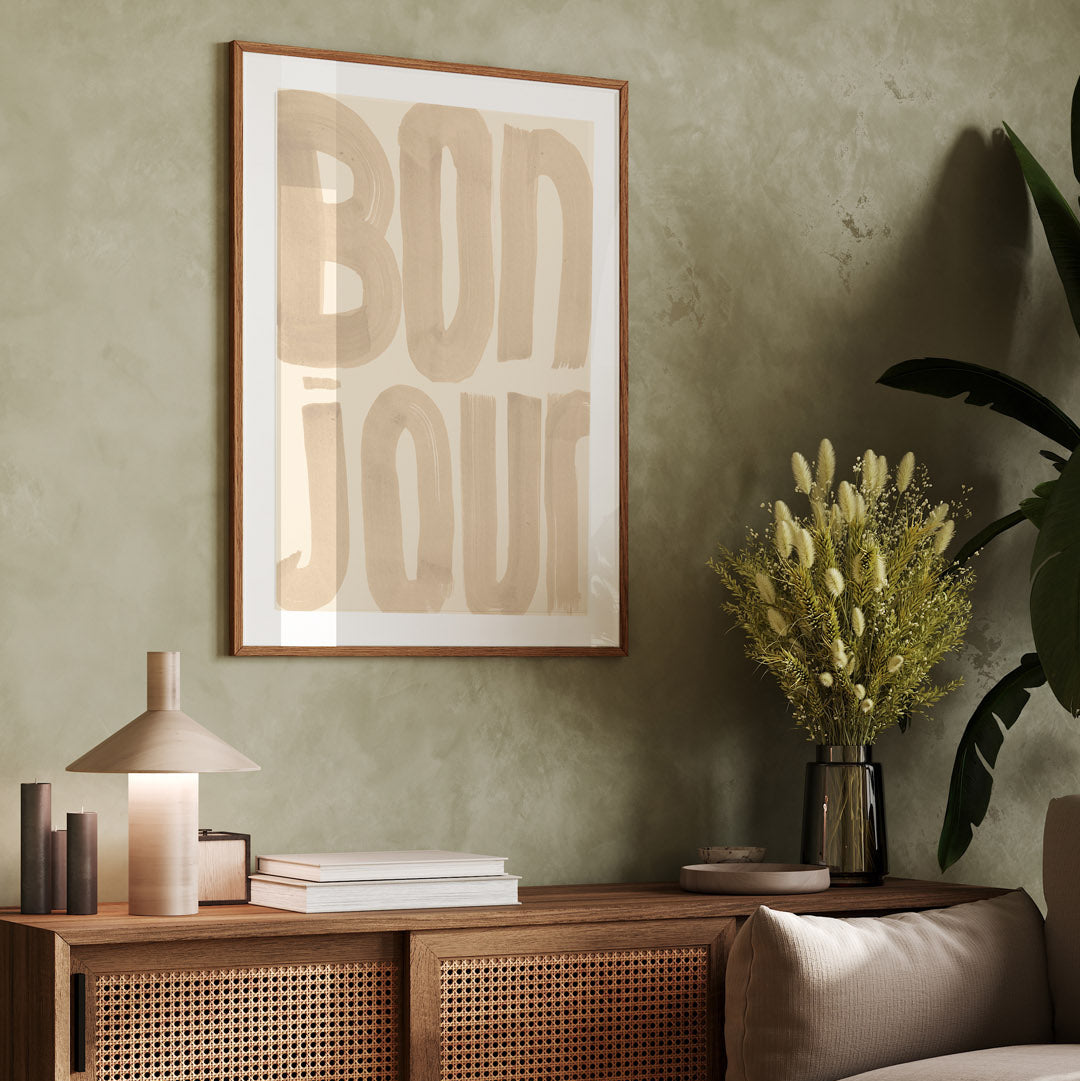 Lion & The Pear 'Bonjour' Art Print