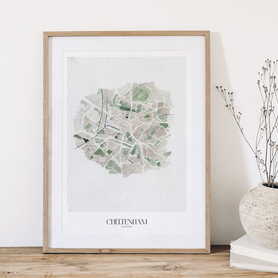 Lion & The Pear Cheltenham Street - Map Art Print