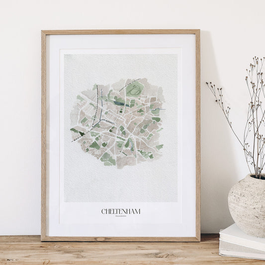 Lion & The Pear Cheltenham Street - Map Art Print