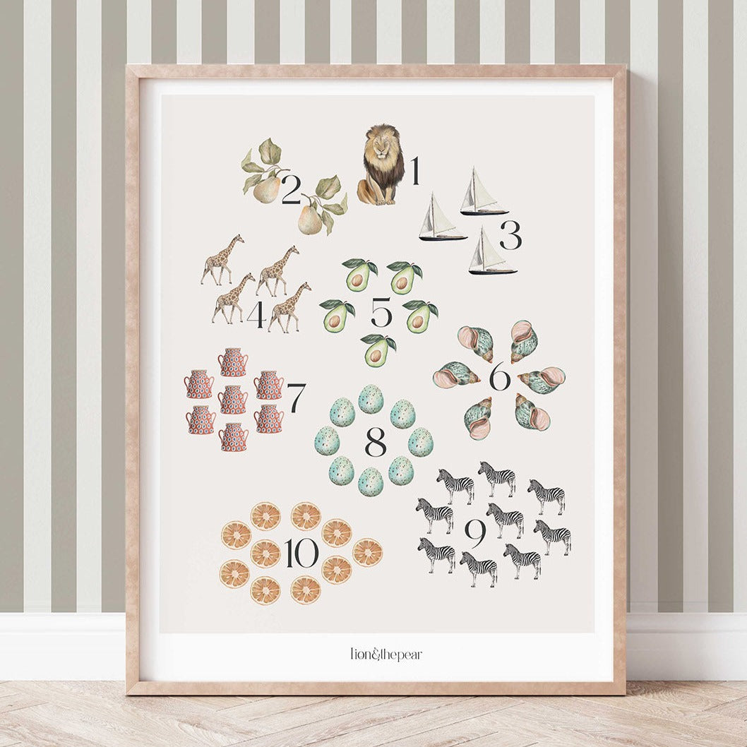 Count With Me Numbers Print by Lion & The Pear