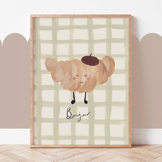 Lion & The Pear Croissant - Food Art Print