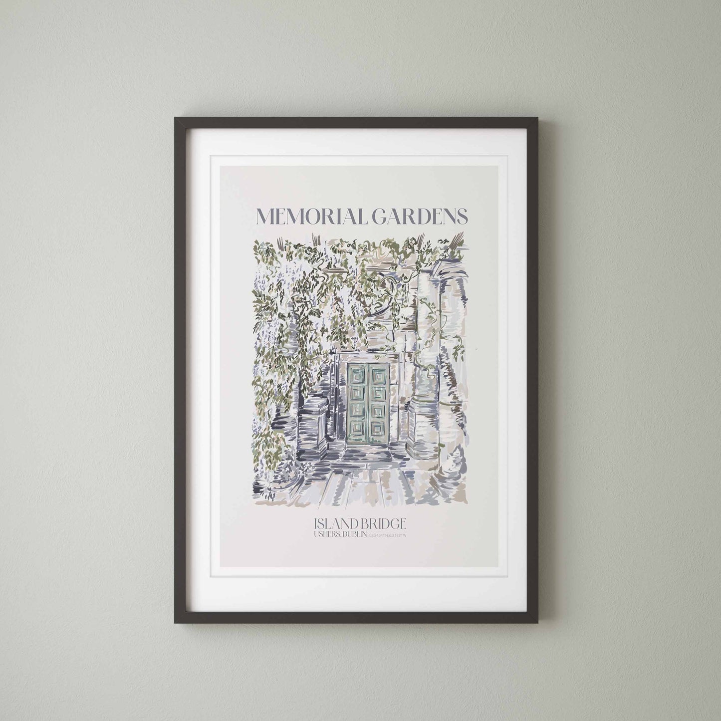 Lion & The Pear Dublin Memorial Gardens - Landscape Art Print