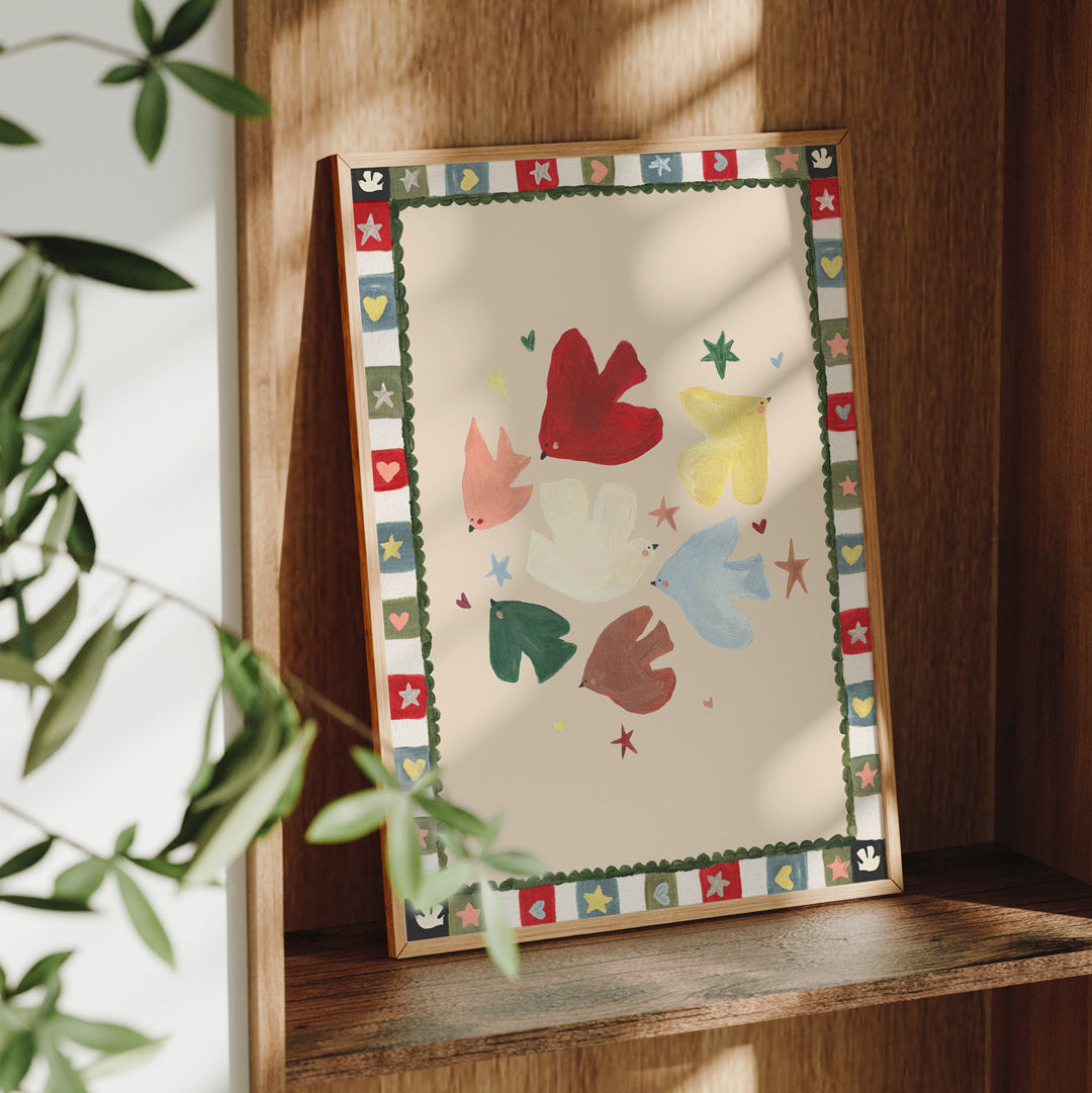 Lion & The Pear Hope - Bird Art Print