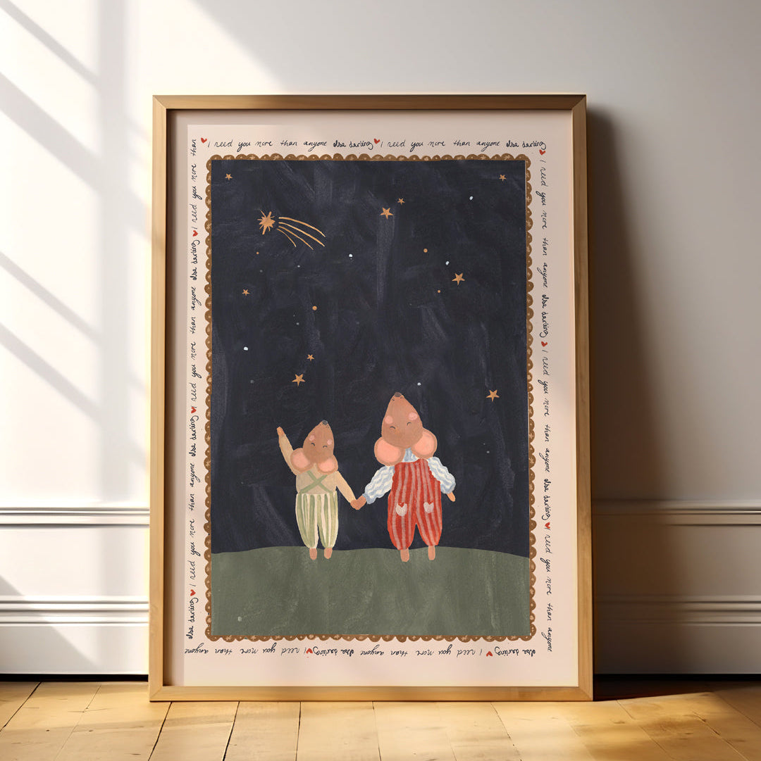 Lion & The Pear I Need You - Two Mice Art Print