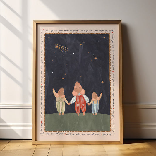 Lion & The Pear I Need You - Three Mice Art Print