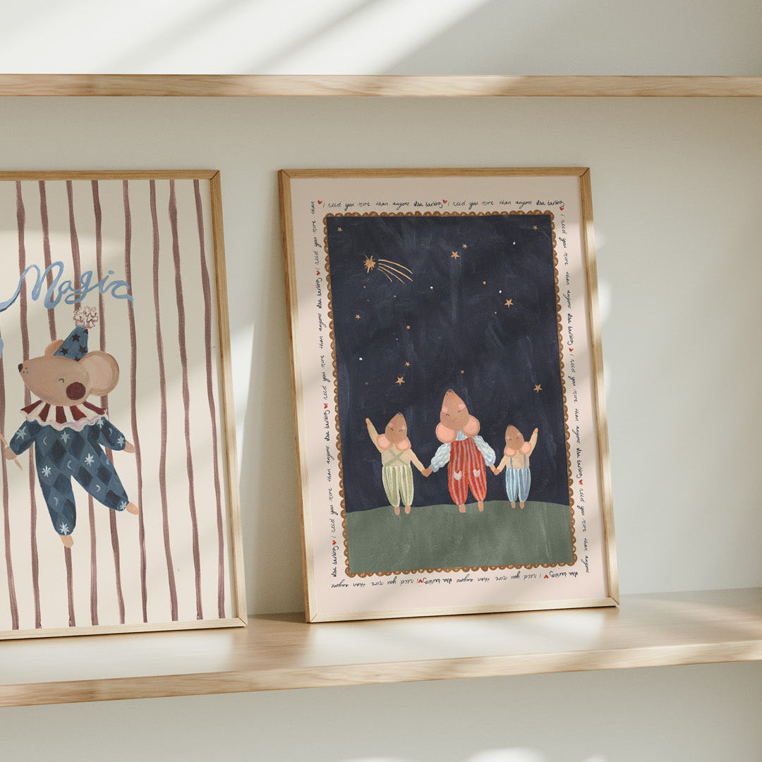 Lion & The Pear I Need You - Three Mice Art Print