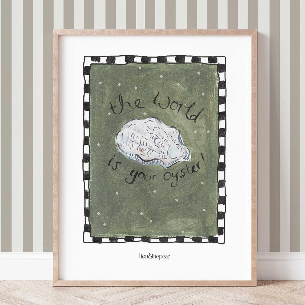 The World Is Your Oyster Print by Lion & The Pear
